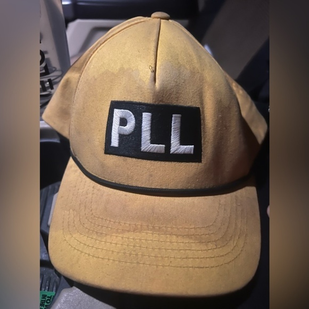 Yellow PLL Lacrosse Ajustable Baseball Cap